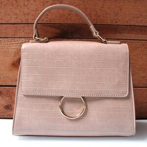 Crossi New York Shoulder Handbag Women's Pink Top Handle Crossbody Flap Bags NWT
